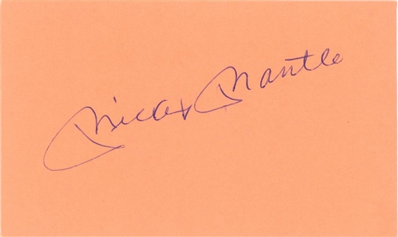 Mickey Mantle Signed Cut (Beckett)